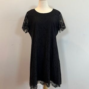 Madewell Black lace Shift dress size 12